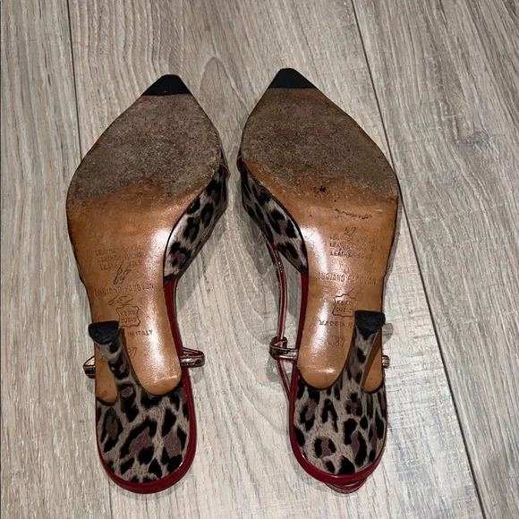 Luciano padovan red leopard print heels - Picture 4 of 11